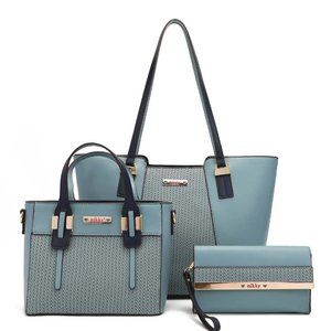 Nikky Bessie 3-Piece Shopper Bag Set NK12313 Blue